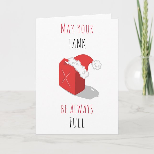 Carte De Remerciements Funny Red Gas Can Christmas Plaisanter Amusant hum (Devant)