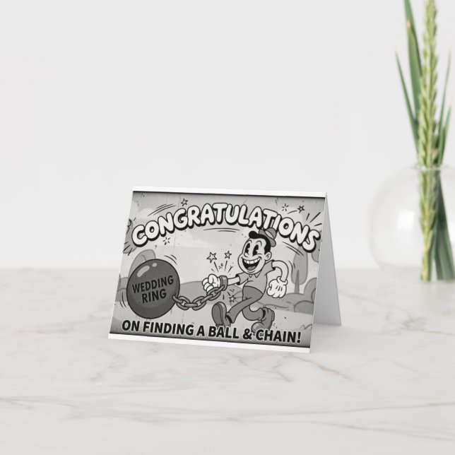 Carte De Remerciements Funny Retro Wedding Card (Devant)