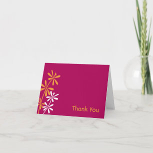 Carte De Remerciements Fuschia et Orange Thank You Cards