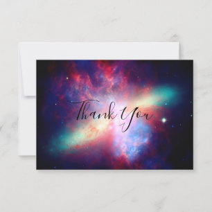 Carte De Remerciements Galaxie colorée