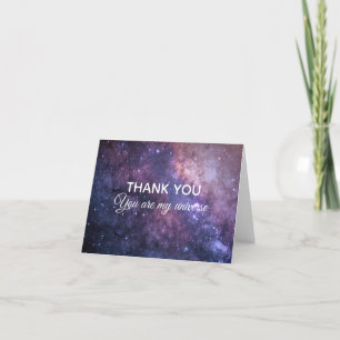 Carte De Remerciements Galaxie cosmique VOUS ÊTES MON UNIVERS L'Espace me
