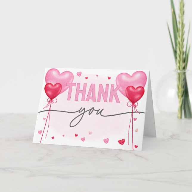 Carte De Remerciements Galentine's Love Is In The Air Fête de Mariage (Devant)