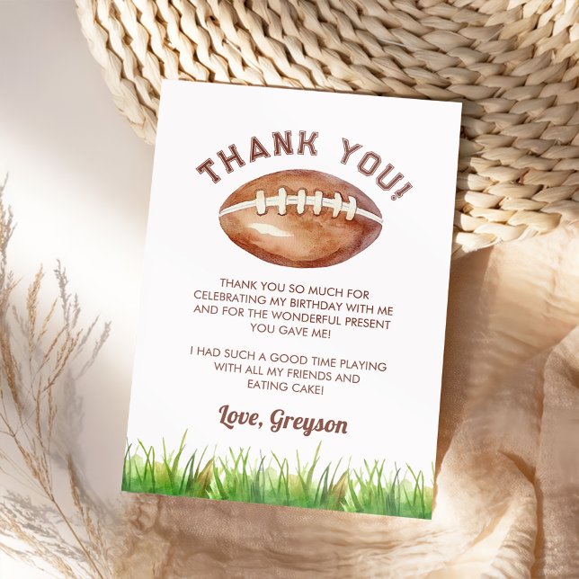 Carte De Remerciements Garçon Football 1er Anniversaire (Créateur téléchargé)