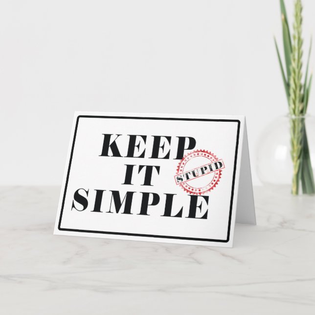 Carte De Remerciements Gardez-le simple - Anniversaire Stupide (Devant)