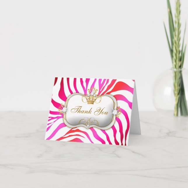Carte De Remerciements Gâteau de cerise de zèbre de 311 Ciao Bella (Devant)