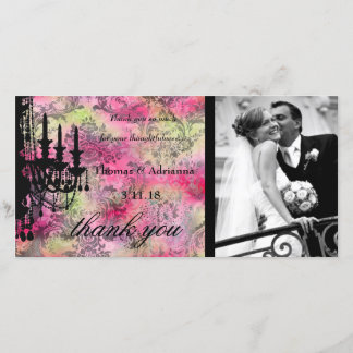 Carte De Remerciements GC | Jolie Chandelier Rainbow Damask