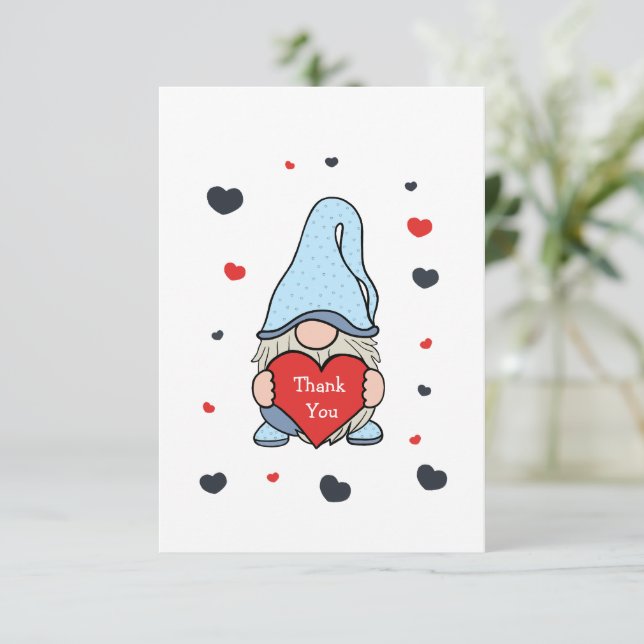 Carte De Remerciements Gène mignon (Debout devant)