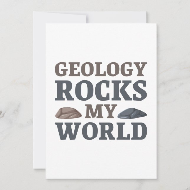 Carte De Remerciements Géologie Rocks Mon Monde (Devant)