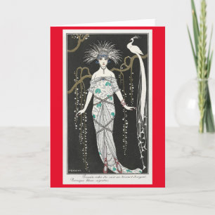 Carte De Remerciements George Barbier Mode Art déco