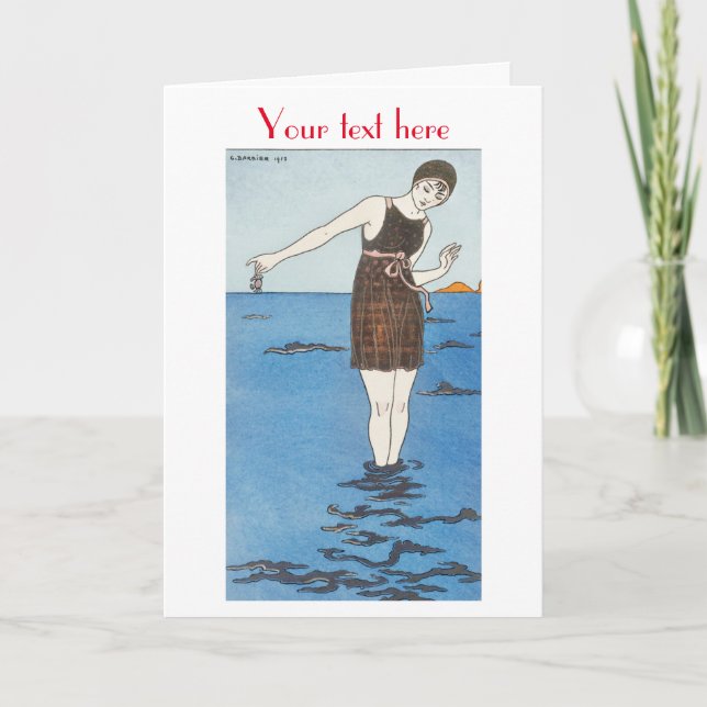 Carte De Remerciements George Barbier Mode Art déco (Devant)