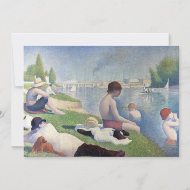 Carte De Remerciements Georges Seurat — Bathers à Asnières (Devant)
