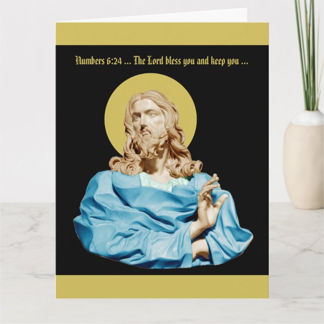Carte De Remerciements Gian Lorenzo Bernini Bust of Christ 1679 (Devant)
