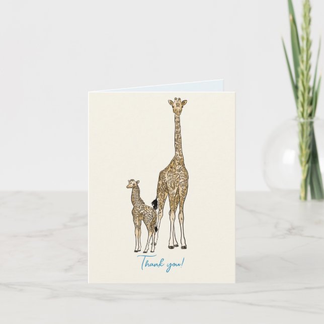 Carte De Remerciements girafe (Devant)