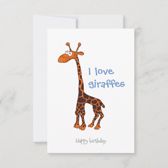 Carte De Remerciements Giraffe (Devant)