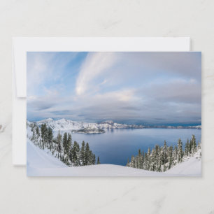 Carte De Remerciements Glace et neige Crater Lake Oregon