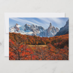 Carte De Remerciements Glace et neige   El Chalten, Argentine Patagonie
