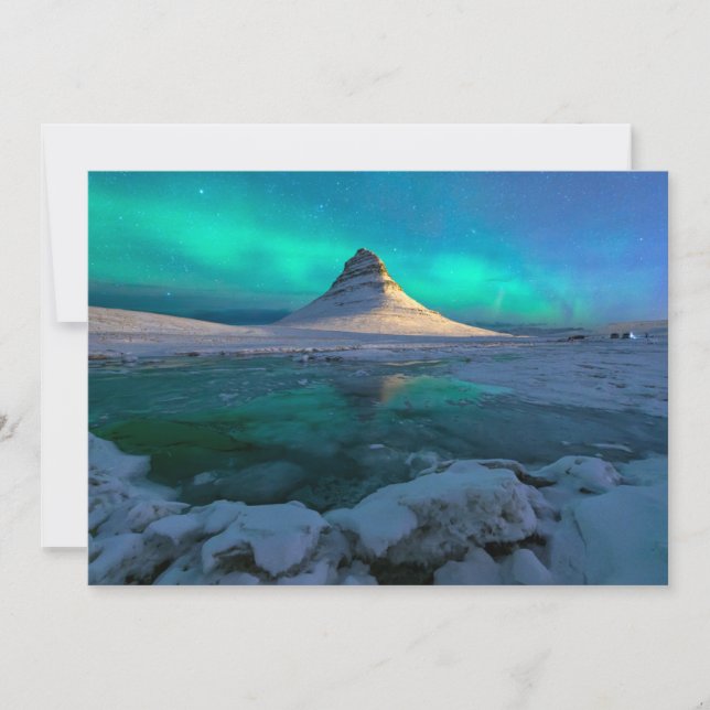 Carte De Remerciements Glace et neige | Kirkjufell Mountain, Islande (Devant)