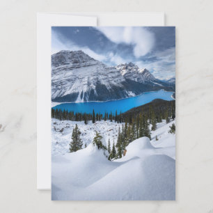 Carte De Remerciements Glace et neige Lac Peyto, Rocheuses canadiennes