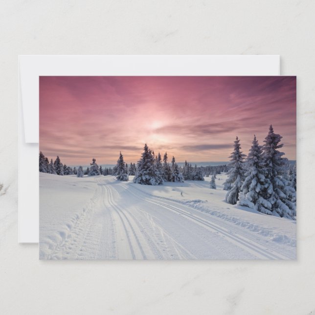 Carte De Remerciements Glace et neige | Lillehammer, Norvège (Devant)
