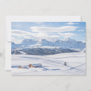 Carte De Remerciements Glace et neige   Snowscape Alpes européennes, Ital