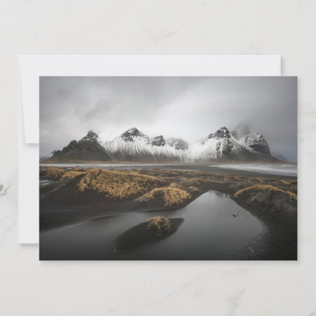 Carte De Remerciements Glace et neige | Vestrahorn Mountain, Islande (Devant)