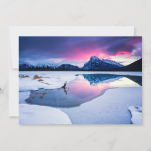 Carte De Remerciements Glace & Neige Mt. Rundle, Canada