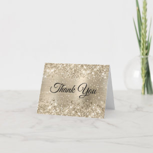 Carte De Remerciements Glittery Champagne Foil 30e anniversaire