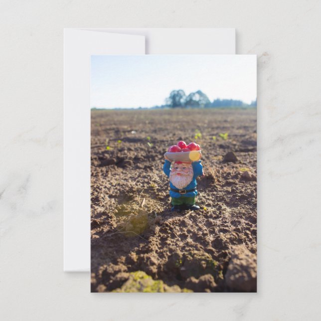 Carte De Remerciements Gnome de ferme (Devant)