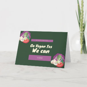 Carte De Remerciements Go Vegan Yes We Can Discount 