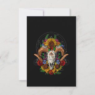 Carte De Remerciements Goat Skull