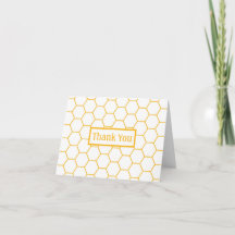 Carte de remerciements Gold Honeycomb