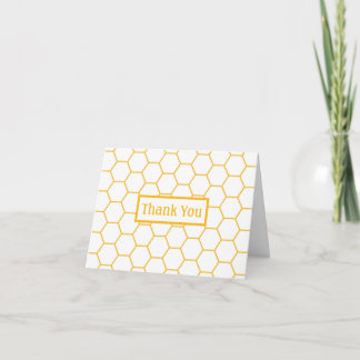 Carte de remerciements Gold Honeycomb