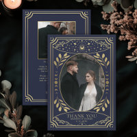 Gold Navy Vintage Tarot Mariage gothique
