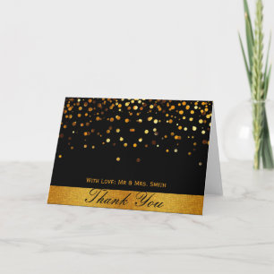 Carte De Remerciements Gold Parties scintillant Budge Confetti Éclats Mer