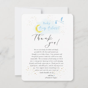 Carte De Remerciements Gold Starlit Baby Boy Bliss Stores Livraison spéci