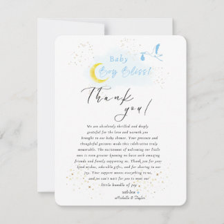 Carte De Remerciements Gold Starlit Baby Boy Bliss Stores Livraison spéci