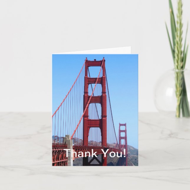 Carte De Remerciements Golden Gate (Devant)
