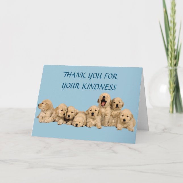 Carte de remerciements Golden Retriever (Devant)