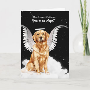 Carte De Remerciements Golden Retriever Angel Dog Custom