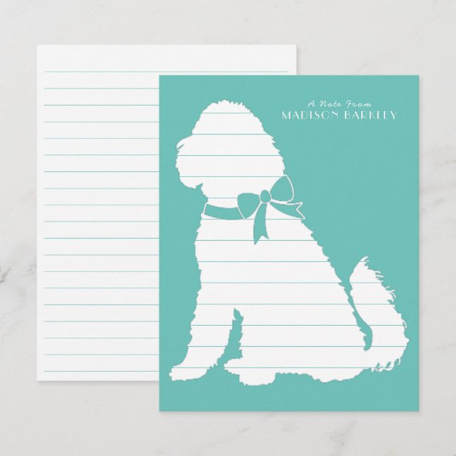 Carte De Remerciements Goldendoodle Chien Chien Puppy Labradoodle (Devant / Derrière)