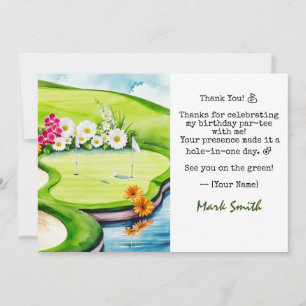 Carte De Remerciements Golf Anniversaire Par fête de tee