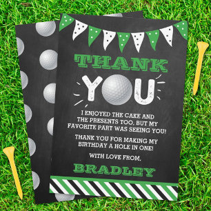 Carte De Remerciements Golf Ball N'Importe Quel Âge Anniversaire