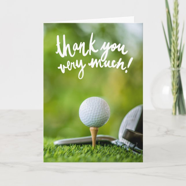 Carte De Remerciements GOLF Greens Gratitude : Fairway (Devant)