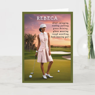 Carte De Remerciements Golfer Funny Anniversaire mignon Golf blague