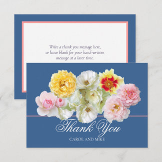 Carte De Remerciements Gorgeous Colorful Roses Bridal Shower Thank You