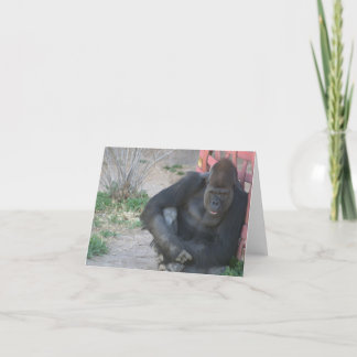 Carte De Remerciements Gorille au soleil