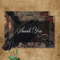 Gothique foncé Vintage Blush Floral et Ravens noir