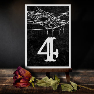 Carte De Remerciements Gothique Spider Web Halloween Mariage Numéro de ta