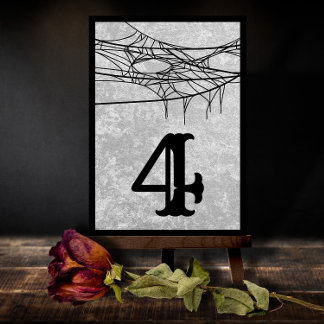 Carte De Remerciements Gothique Spider Web Halloween Mariage Numéro de ta