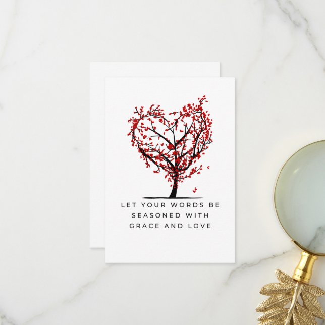 Carte De Remerciements Grâce Et Amour (Devant/Arrière en situation)